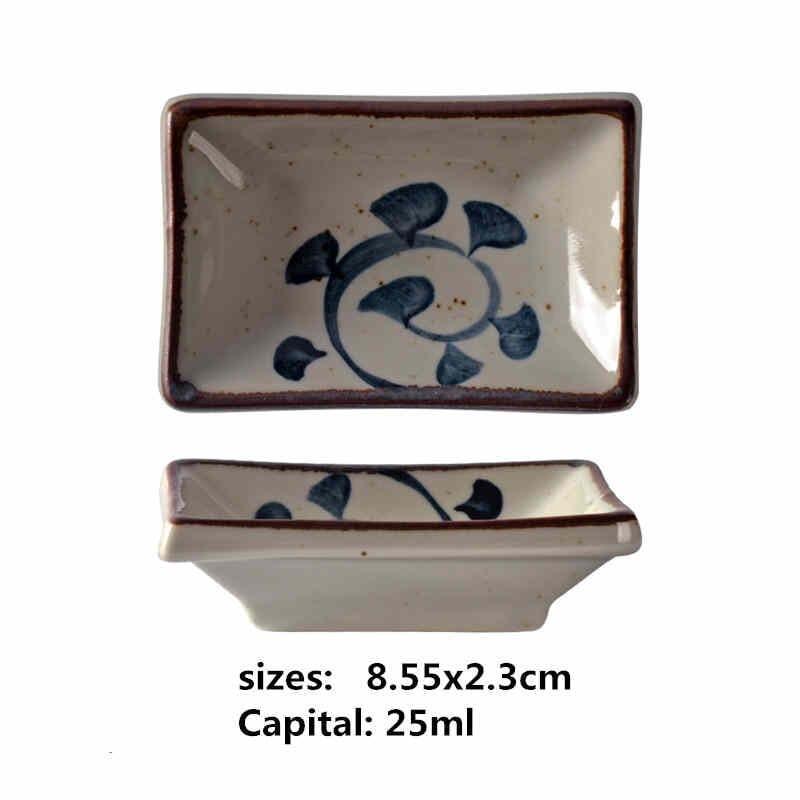 Shop 0 15 ceramic small square sauce dish Japanese style sushi dish flavoring sushi mustard plate soy sauce cherry blossom Pepper tray Mademoiselle Home Decor