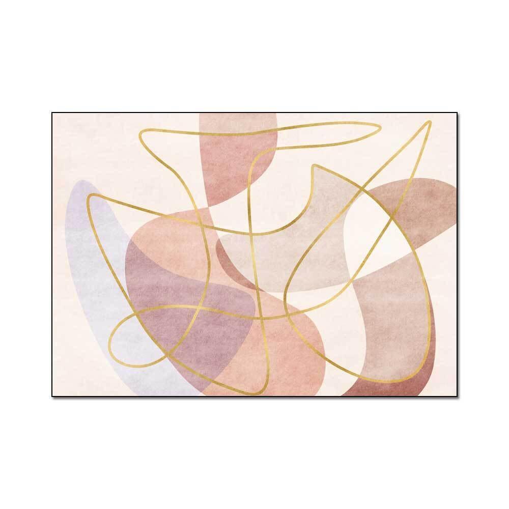 Shop 0 01 / 40x60cm Fashion Light Luxury Pink Gold Line Bedroom Kitchen Living Room Bed Carpet Floor Mat Tapetes De Sala Decoration Chambre Femme Mademoiselle Home Decor