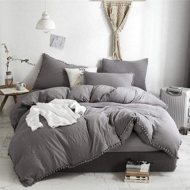 Shop 40607 Grey / King 3pcs 264X229 Seville Duvet Set Mademoiselle Home Decor