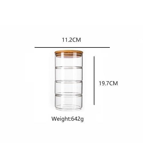 Shop 0 E Shiro Stackable Storage Jars Mademoiselle Home Decor