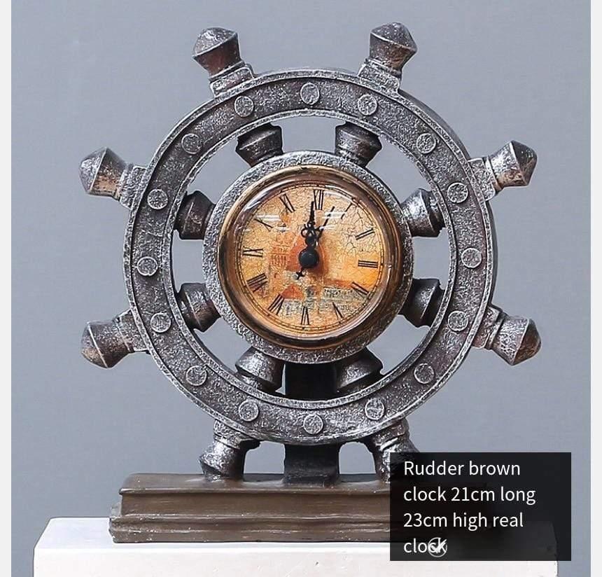 Shop 0 Rudder clock brown Sotavento Decor Mademoiselle Home Decor