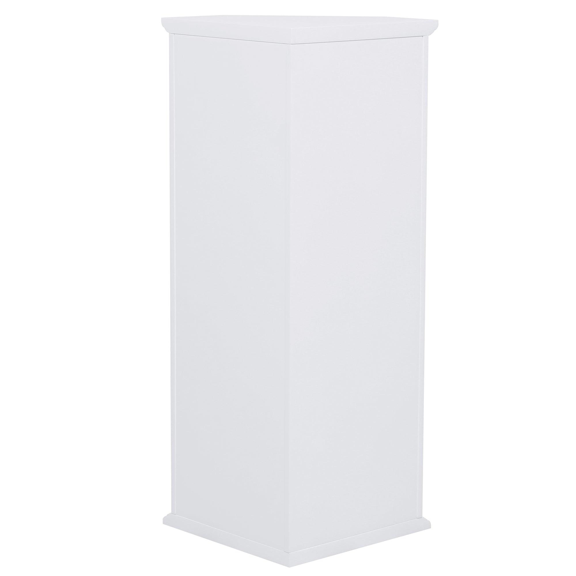 Shop Freestanding Bathroom Cabinet with Glass Door, Corner Storage Cabinet for Bathroom, Living Room and Kitchen, MDF Board with Painted Finish, White Mademoiselle Home Decor