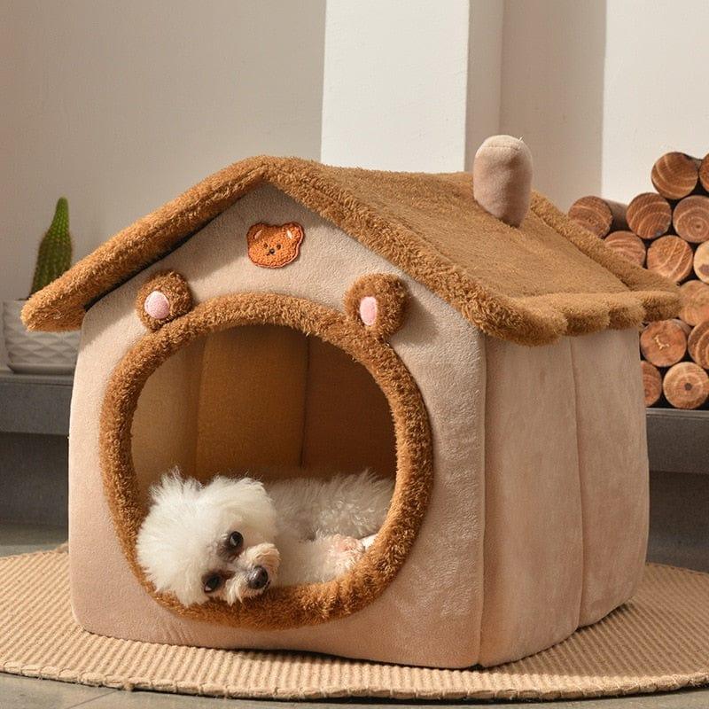 Shop 0 Foldable Dog House Kennel Bed Mat For Small Medium Dogs Cats Winter Warm Cat bed Nest Pet Products Basket Pets Puppy Cave Sofa Mademoiselle Home Decor