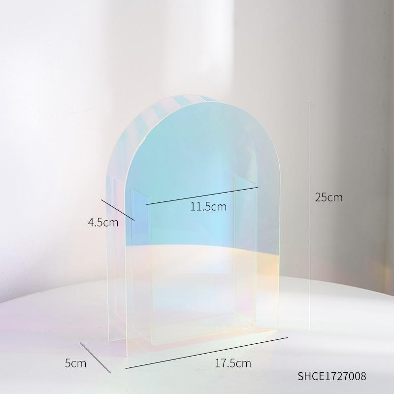 Shop 0 High 25cm B Rainbow Color Acrylic Vases Floral Container Decorative Shop Design Living Room Wedding Party Home Office Decoration Mademoiselle Home Decor