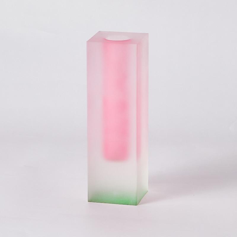 Shop 0 16cm Frosting D Floriddle Modern Rainbow Pillar Bud Vase Tabletop Glass Vases Luxury Decorative Acrylic Crystal Nordic Room Decoration Home Mademoiselle Home Decor