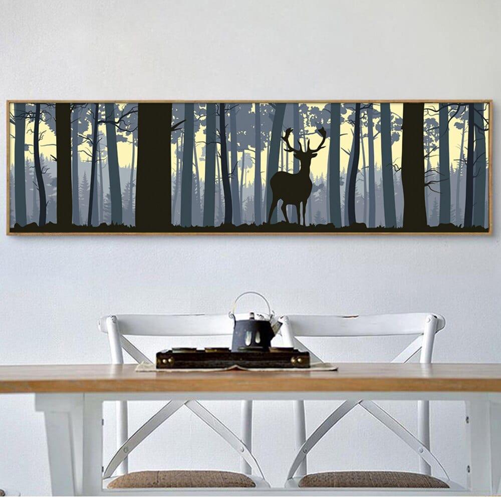 Shop 0 Elegant Poetry Modern Landscape Paintings Art Forest Trees Banner Canvas Painting Art Print Poster Wall Paintings Bedroom Decor Mademoiselle Home Decor