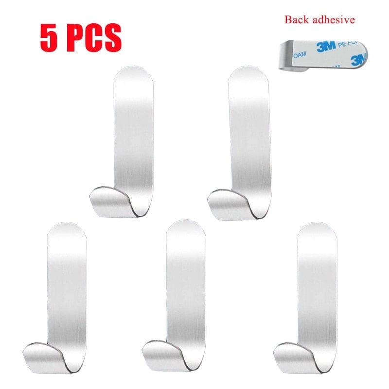 Shop 0 Silver - 5 PCS Tomo Wall Hook Mademoiselle Home Decor