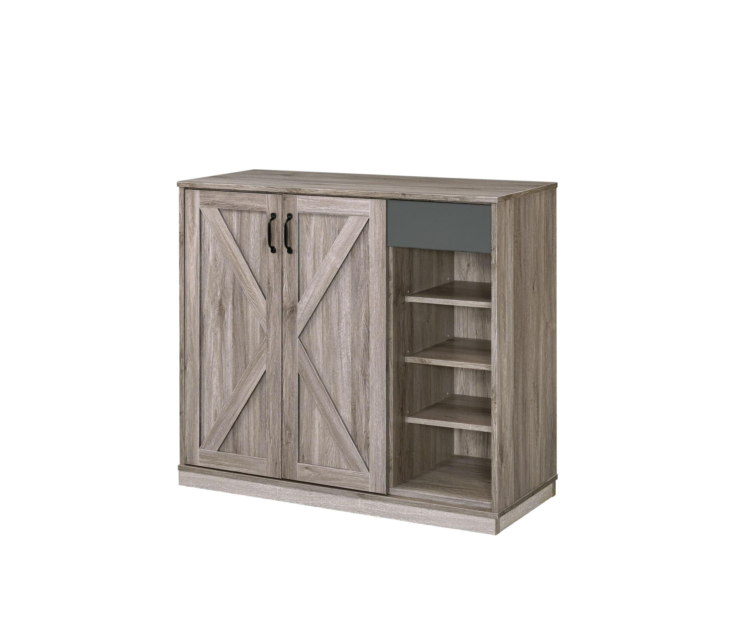 Shop ACME Toski Cabinet, Rustic Gray Oak 97775 Mademoiselle Home Decor