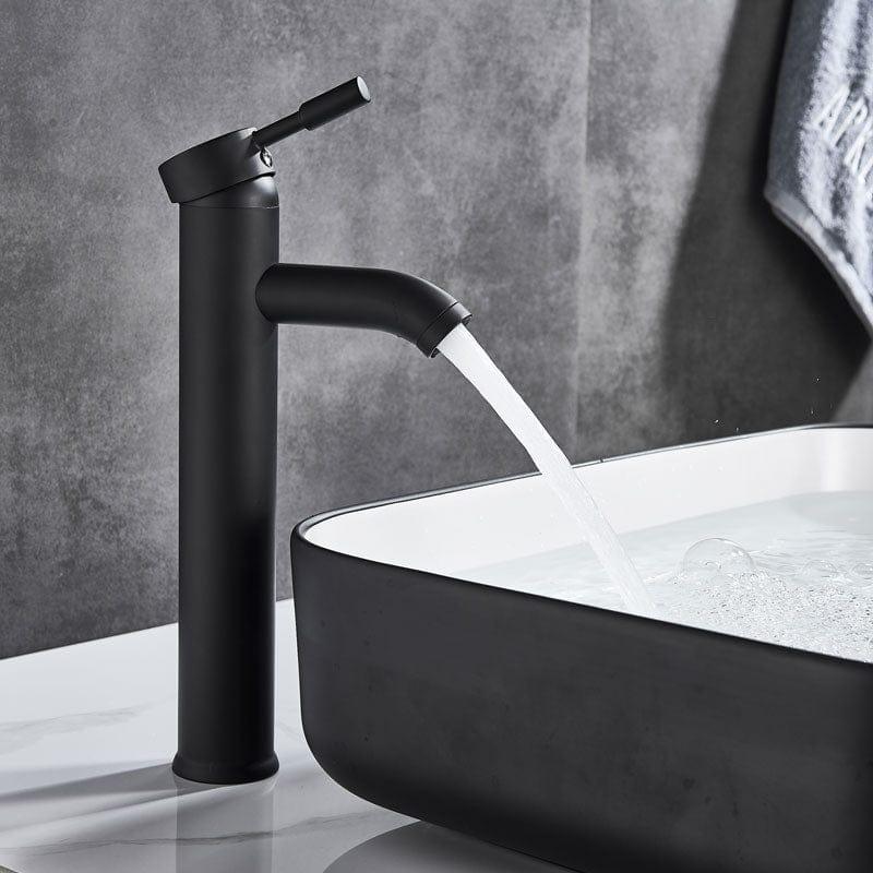 Shop 0 Hownifety Black Bathroom Faucet Hot Cold Water Sink Mixer Tap Stainless Steel Paint Basin Faucets Single Hole Tapware Mademoiselle Home Decor