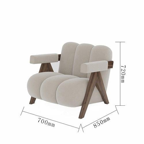 Shop 0 beige A 70x85x72cm Fashion Apartment Living Room Sofas Nordic Solid Wood Bedroom Balcony Single Sofa Creative Designer Dormitory Leisure Sofa Chair Mademoiselle Home Decor