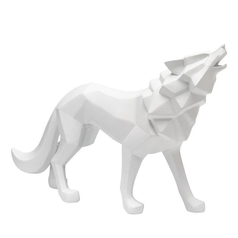 Shop 0 White-B / XXXL Resin Abstract Wolf Statue Geometric Animal Figurines Nordic Home Decor Sculpture Crafts Office Room Interior Decoration Mademoiselle Home Decor
