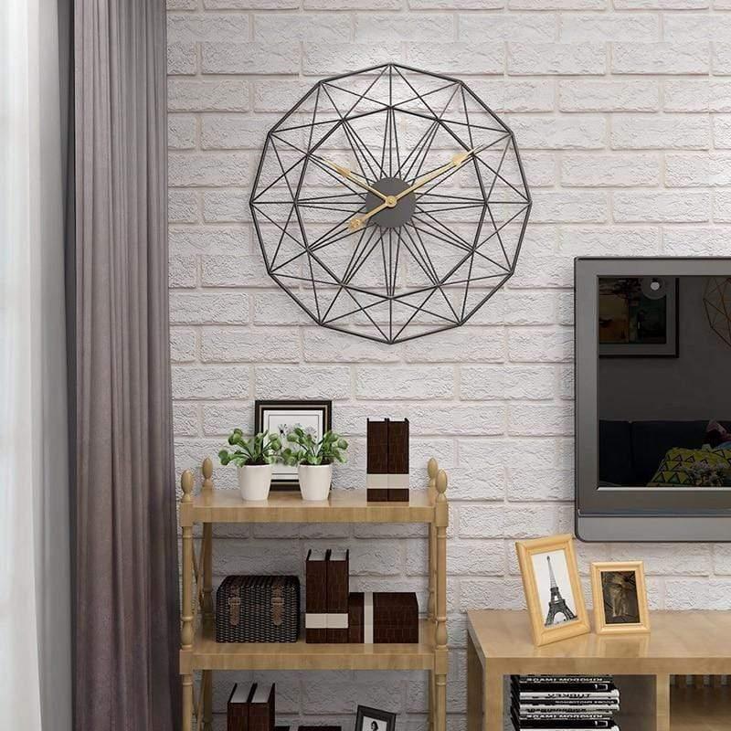 Shop 0 50cm Retro Nordic Type Iron Art Large Silent Hanging Wall Clock Mute Hanger Clocks Home Living Room Bedroom Decor New CNIM Hot Mademoiselle Home Decor