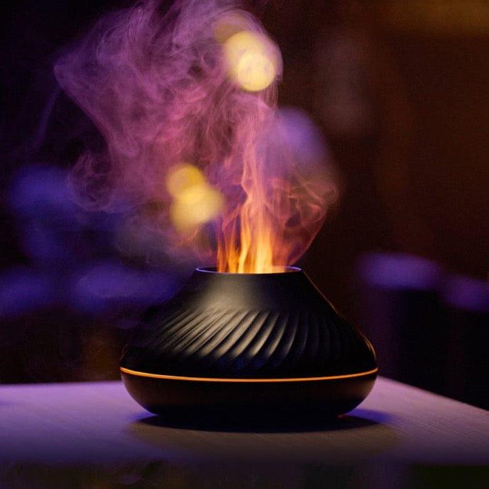 Shop 0 REUP Volcanic Flame Aroma Diffuser Essential Oil Lamp 130ml USB Portable Air Humidifier with Color Night Light Fragrance Home Mademoiselle Home Decor