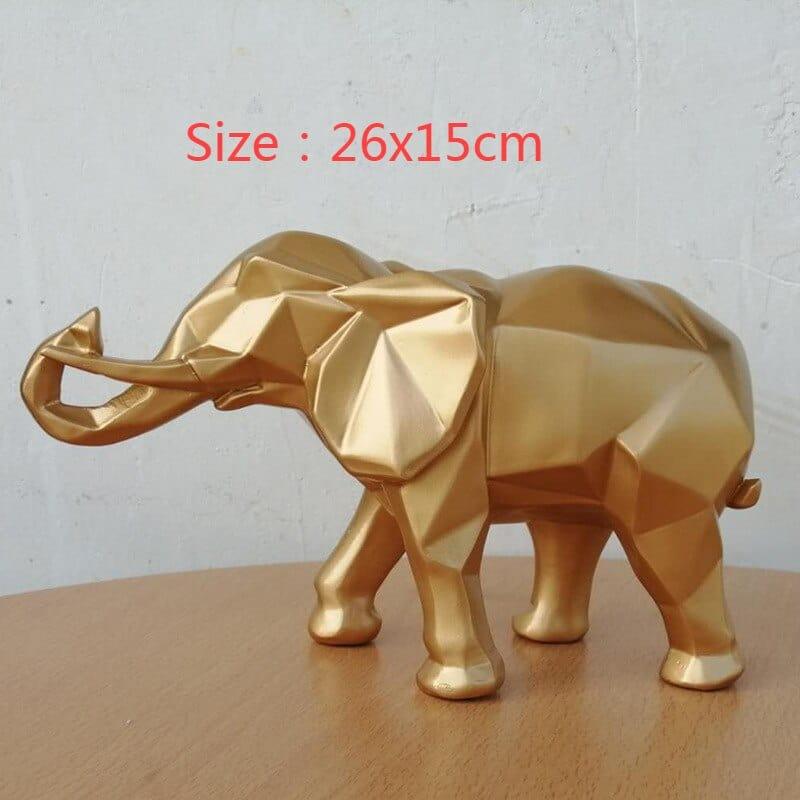 Shop 0 Gold elephant Nordic Panther Statue Animal Figurine Abstract Geometric Style Resin Leopard Sculpture Home Office Decoration Crafts Decor Table Mademoiselle Home Decor