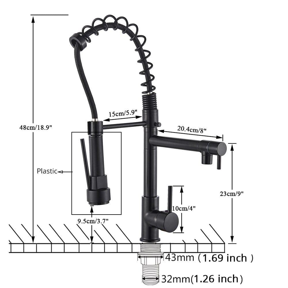 Shop 0 Uythner Brass Kitchen Faucet Vessel Sink Mixer Tap Spring Dual Swivel Spouts Hot and Cold Water Mixer Taps Bathroom Faucets Mademoiselle Home Decor