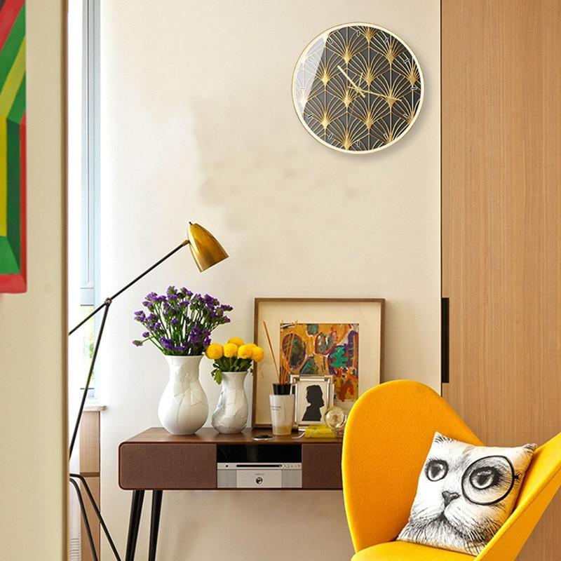 Shop 0 Living Room Gold Wall Clock Creative Nordic Personality Silent Watches Gold Black Unique Gifts Home Decoration Accessories C5T78 Mademoiselle Home Decor