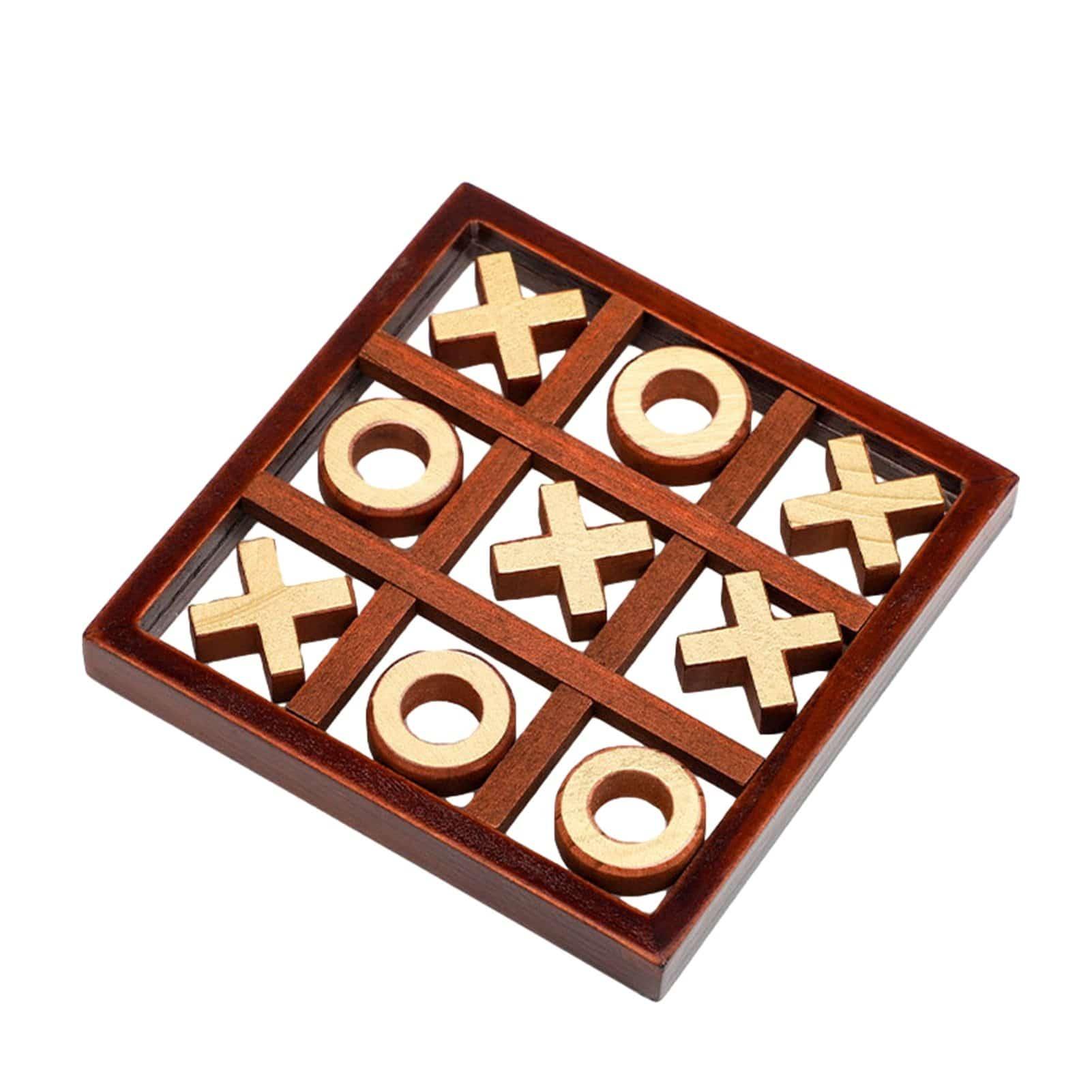 Shop 0 Brown wooden tic tac toe Wooden Tic Tac Toe Mademoiselle Home Decor