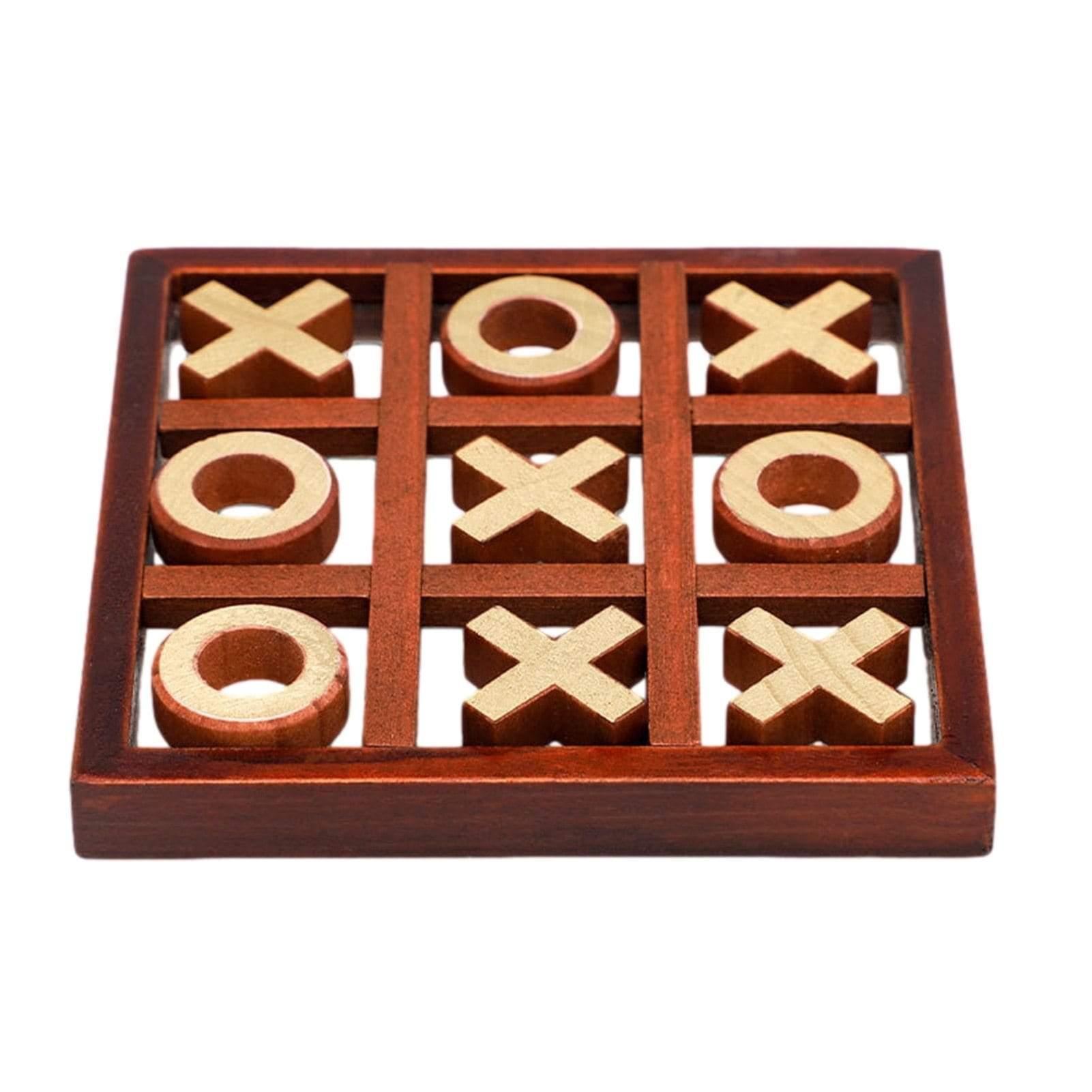 Shop 0 Brown wooden tic tac toe Wooden Tic Tac Toe Mademoiselle Home Decor